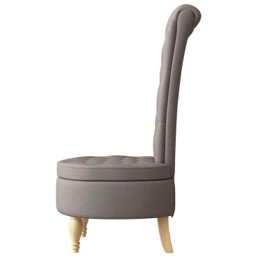 vidaXL Καναπέ με κουβέρτα Taupe 56,5 x 70 x 110 εκ ύφασμα