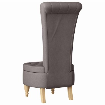 vidaXL Καναπέ με κουβέρτα Taupe 56,5 x 70 x 110 εκ ύφασμα