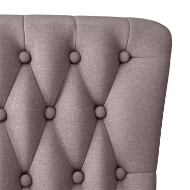 vidaXL Καναπέ με κουβέρτα Taupe 56,5 x 70 x 110 εκ ύφασμα