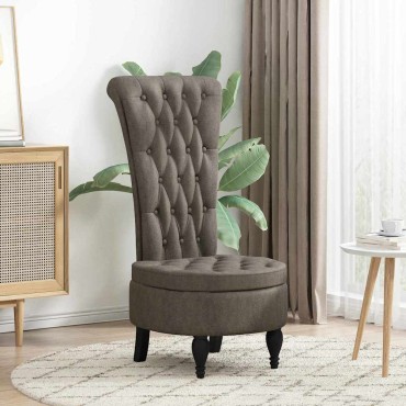 vidaXL Καναπέ με κουβέρτα Σκούρο Γκρι 56,5 x 70 x 110 εκ
