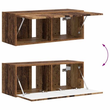 vidaXL Ντουλάπι Τηλεόρασης Τοίχου 78,5x31x29,5cm Παλιό Ξύλο