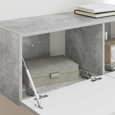 vidaXL Ντουλάπι Τηλεόρασης Τοίχου 98x31x29,5cm Σκυρόδεμα