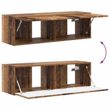vidaXL Ντουλάπι Τηλεόρασης Τοίχου 98x31x29,5cm Παλιό Ξύλο