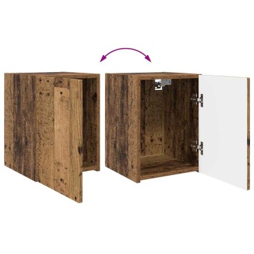 vidaXL Ντουλάπι Τηλεόρασης Τοίχου 30x31x40cm Παλιό Ξύλο