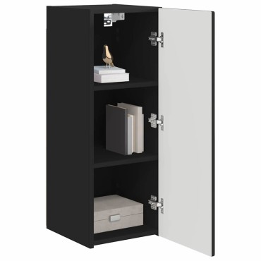vidaXL Ντουλάπι Τηλεόρασης Τοίχου 30x31x80cm Μαύρο