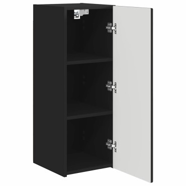 vidaXL Ντουλάπι Τηλεόρασης Τοίχου 30x31x80cm Μαύρο