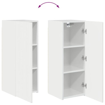 vidaXL Ντουλάπι Τηλεόρασης Τοίχου 30x31x80cm Λαμπερό Λευκό