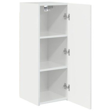 vidaXL Ντουλάπι Τηλεόρασης Τοίχου 30x31x80cm Λαμπερό Λευκό