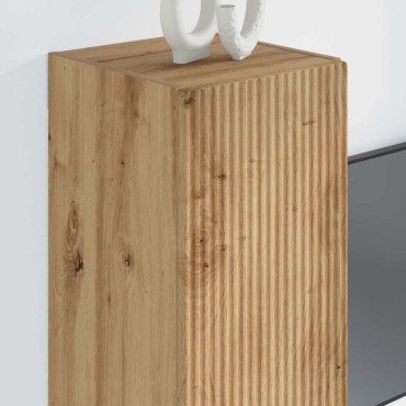 vidaXL Ντουλάπι Τηλεόρασης Τοίχου 30x31x80cm Επεξεργασμένο Ξύλο