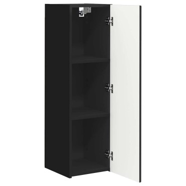 vidaXL Ντουλάπι Τηλεόρασης Τοίχου 30x31x100cm Μαύρο