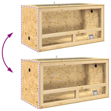 vidaXL Terrarium Καφέ 100 x 50 x 100 cm OSB
