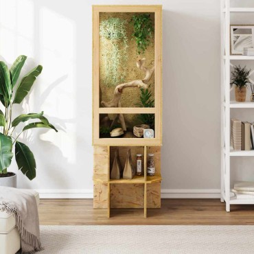 vidaXL Terrarium Καφέ 50 x 50 x 150 εκ OSB