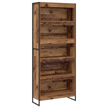 vidaXL Βιβλιοθήκη 80x30x189,5cm Επεξεργασμένο Ξύλο Παλιό Ξύλο 1 τεμ.