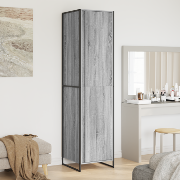 vidaXL Ντουλάπα Γκρίζο Σονομα 50x50x200cm Επεξεργασμένο Ξύλο 1 τεμ.