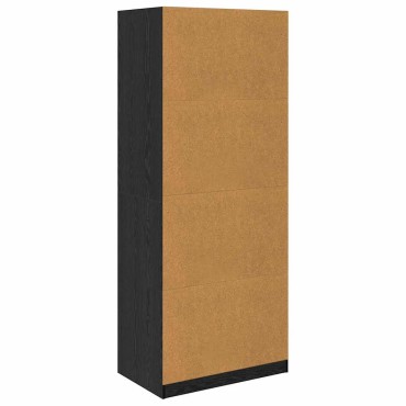 vidaXL Ντουλάπι Μαύρη Οξυά 80x50x200cm Επεξεργασμένο Ξύλο