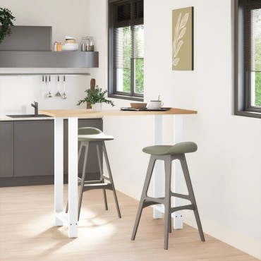 vidaXL Πόδια Τραπεζιού Μπαρ 2 τεμ. Λευκά 60x (110-111)cm Ατσάλι