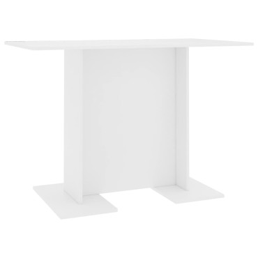vidaXL Τραπεζαρία Λευκή 110x60x75cm από Επεξ. Ξύλο 1 τεμ.