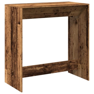 vidaXL Τραπέζι Μπαρ Όψη Παλαιού Ξύλου 102x50x103,5cm Επεξεργ. Ξύλο 1 τεμ.