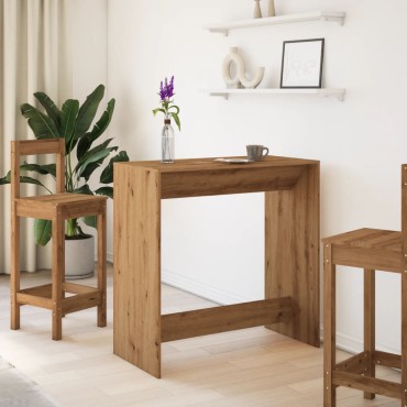 vidaXL Τραπέζι Μπαρ Αρτισιανή Δρυς 102x50x103,5cm Επεξ. Ξύλο 1 τεμ.