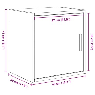 vidaXL ντουλάπι τοίχου γκαράζ μαύρο κατασκευασμένο ξύλο