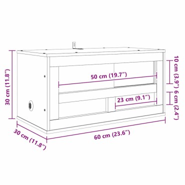 vidaXL Terrarium Καφέ 60 x 30 x 30 cm OSB