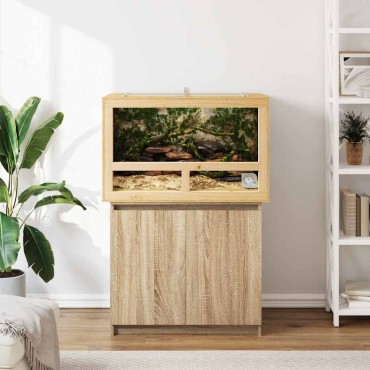 vidaXL Terrarium Καφέ 80 x 50 x 50 εκ OSB