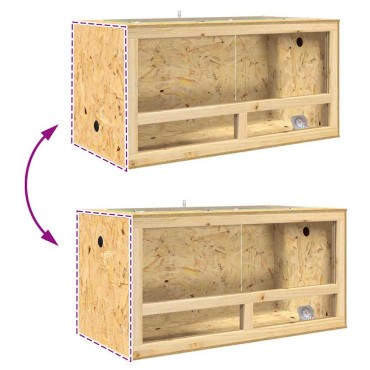 vidaXL Terrarium Καφέ 100 x 50 x 50 cm OSB
