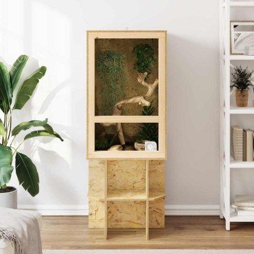 vidaXL Terrarium Καφέ 50 x 50 x 80 cm OSB