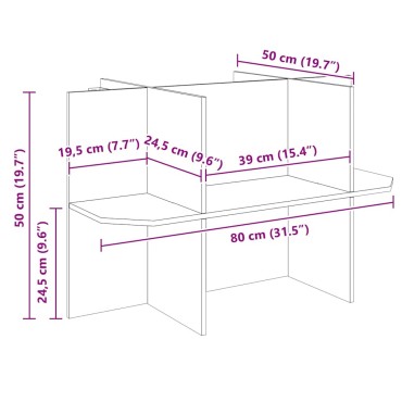 vidaXL Βάση Terrarium Καφέ 80 x 50 x 50 εκ OSB