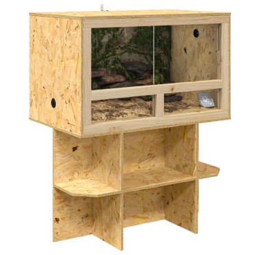 vidaXL Βάση Terrarium Καφέ 80 x 50 x 50 εκ OSB
