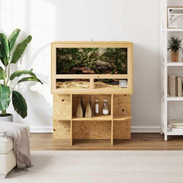 vidaXL Βάση Terrarium Καφέ 80 x 50 x 50 εκ OSB