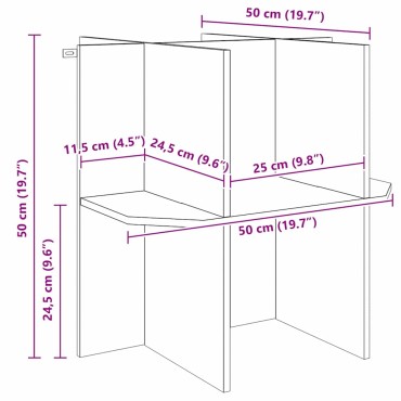 vidaXL Βάση Terrarium Καφέ 50 x 50 x 50 cm OSB