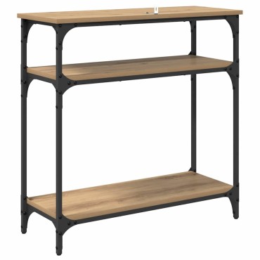 vidaXL Τραπέζι κονσόλας Artisan Oak 75x29x75cm Επεξεργασμένο Ξύλο 1 τεμ.