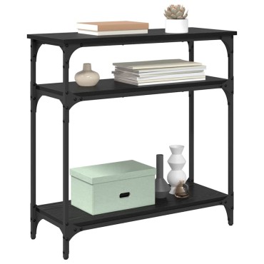 vidaXL Τραπέζι κονσόλας Μαύρη Οξυά 75x29x75cm Επεξεργασμένο Ξύλο 1 τεμ.