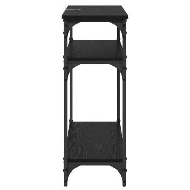 vidaXL Τραπέζι κονσόλας Μαύρη Οξυά 75x29x75cm Επεξεργασμένο Ξύλο 1 τεμ.