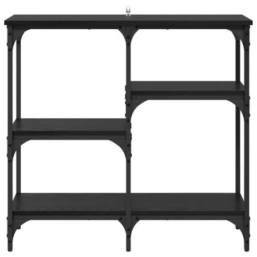 vidaXL Τραπέζι κονσόλας Μαύρη Οξυά 80x29x75cm Επεξεργασμένο Ξύλο 1 τεμ.