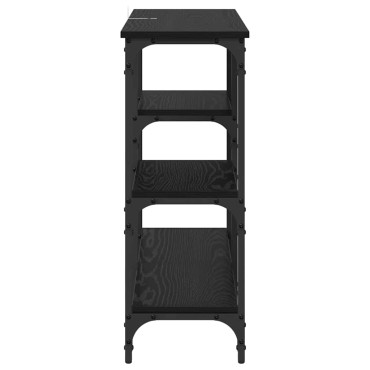 vidaXL Τραπέζι κονσόλας Μαύρη Οξυά 80x29x75cm Επεξεργασμένο Ξύλο 1 τεμ.