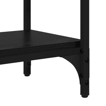 vidaXL Τραπέζι κονσόλας Μαύρη Οξυά 80x29x75cm Επεξεργασμένο Ξύλο 1 τεμ.