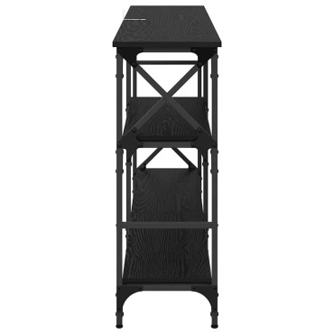 vidaXL Τραπέζι κονσόλας Μαύρη Οξυά 150x29x76,5 εκ 1 τεμ.