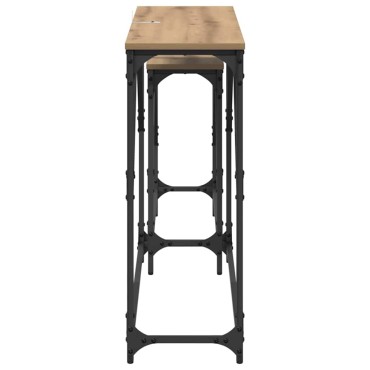 vidaXL Τραπέζι κονσόλας 2 τεμ. Artisan Oak 100x28x75cm