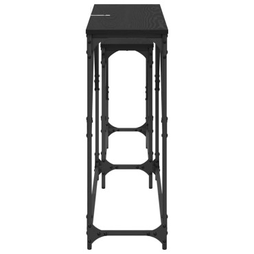 vidaXL Τραπέζι κονσόλας 2 τεμ. Μαύρη Οξυά 100x28x75cm