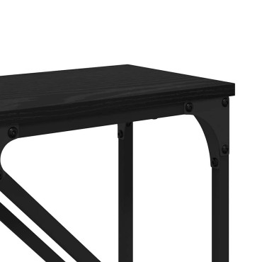 vidaXL Τραπέζι κονσόλας 2 τεμ. Μαύρη Οξυά 100x28x75cm