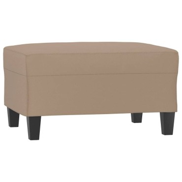 vidaXL Υποπόδιο Καπουτσίνο 70x55x41cm από Συνθετικό Δέρμα 1 τεμ.