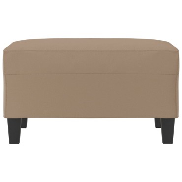 vidaXL Υποπόδιο Καπουτσίνο 70x55x41cm από Συνθετικό Δέρμα 1 τεμ.