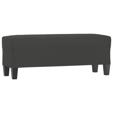 vidaXL Πάγκος Σκούρο Γκρι 100x35x41cm από Ύφασμα Μικροϊνών 1 τεμ.