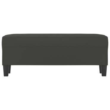 vidaXL Πάγκος Σκούρο Γκρι 100x35x41cm από Ύφασμα Μικροϊνών 1 τεμ.