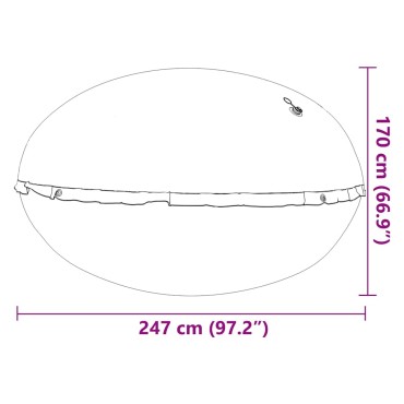 vidaXL Χειμερινό Μαξιλάρι Πισίνας Μπλε Ø 220 x 140 εκ PVC