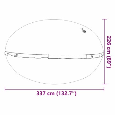 vidaXL Χειμερινό Μαξιλάρι Πισίνας Μπλε Ø 310 x 180 εκ PVC