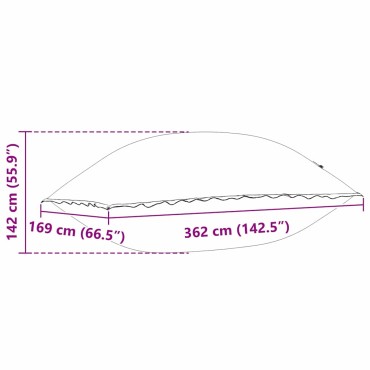vidaXL Χειμερινό Μαξιλάρι Πισίνας Μπλε 380 x 180 x 140 εκ PVC
