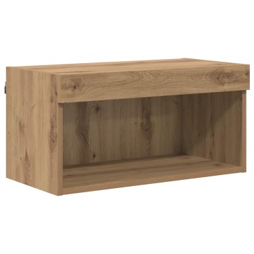 vidaXL Ντουλάπι TV 8 τμχ. Artisan Oak Γυαλί